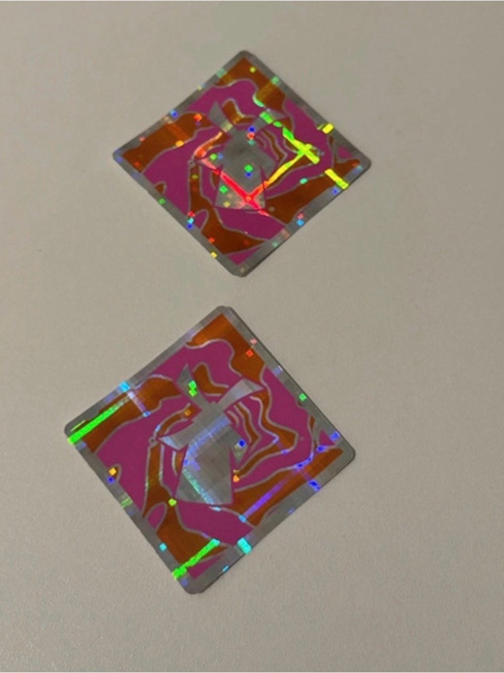Set of 2 holographic Dutch Bros stickers